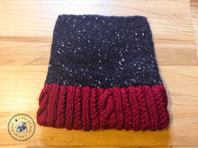 Load image into Gallery viewer, PATTERN Cabled &amp; Twisted Knit Tweed Hat